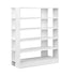White Shoe Rack Unit 6 Tier Storage Fits Up to 30 Pairs Of Shoes Display Bookcase White